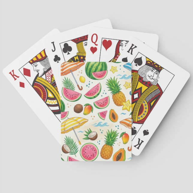 Tropical pattern  poker cards (Back)