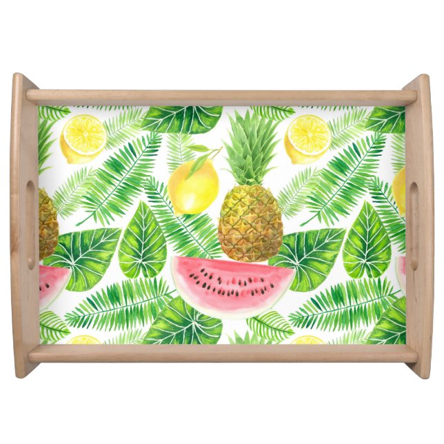 Tropical pattern serving tray (Front)