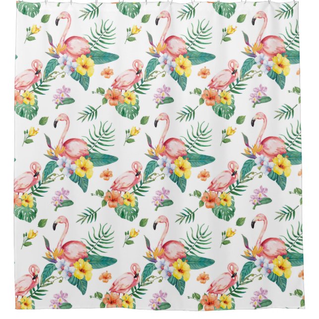 Tropical Pattern Shower Curtain (Front)