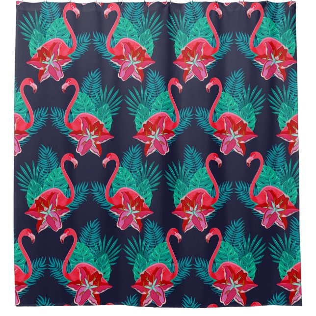 Tropical Pattern Shower Curtain (Front)
