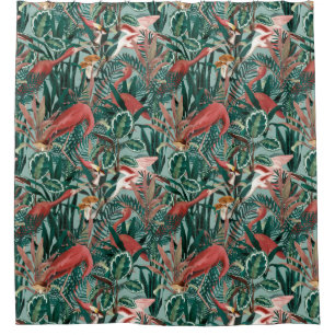 Tropical Pattern Shower Curtain