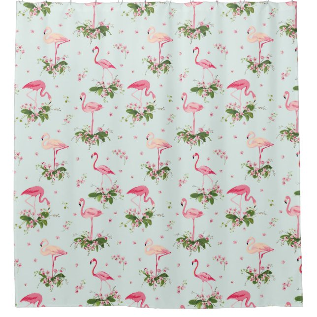 Tropical Pattern Shower Curtain (Front)