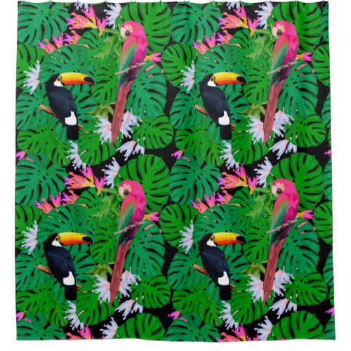 Tropical Pattern Shower Curtain