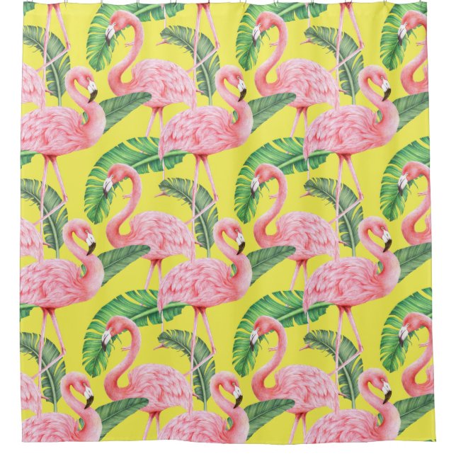 Tropical Pattern Shower Curtain (Front)