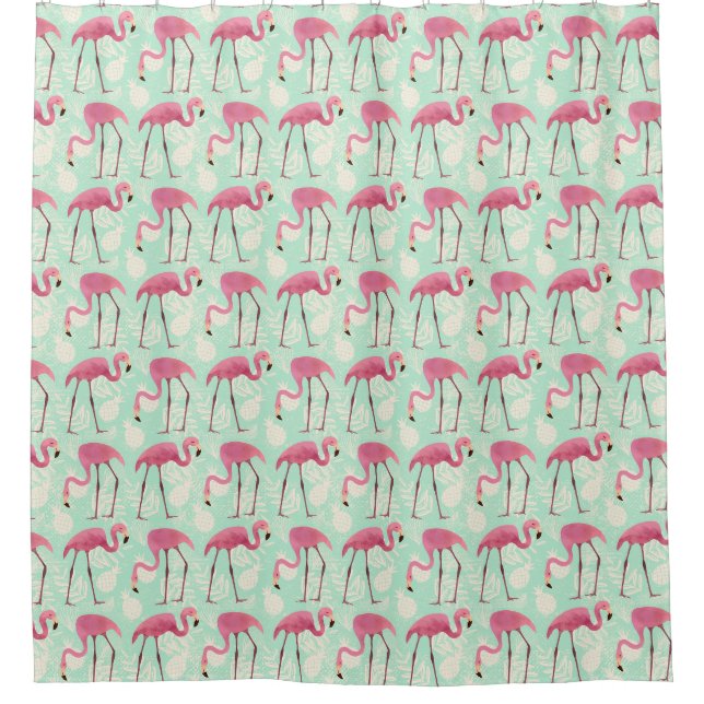 Tropical Pattern Shower Curtain (Front)