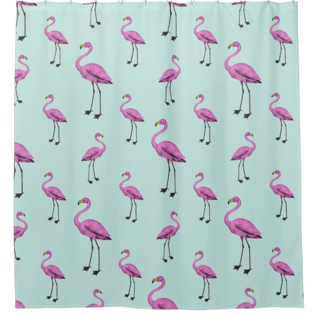 Tropical Pattern Shower Curtain (Front)