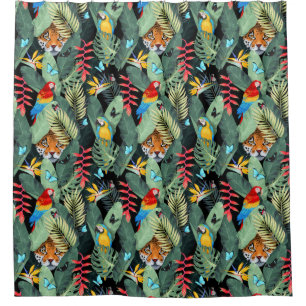 Tropical Pattern Shower Curtain
