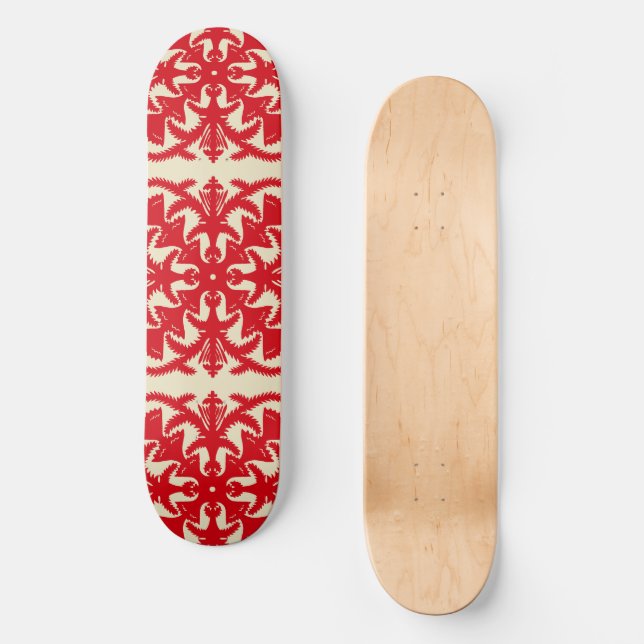 Tropical pattern skateboard  (Front)
