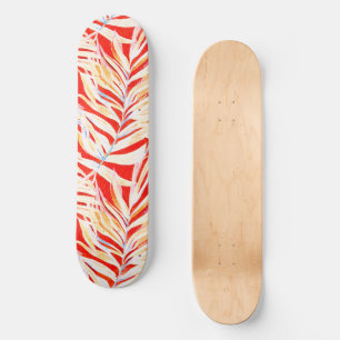 Tropical pattern skateboard