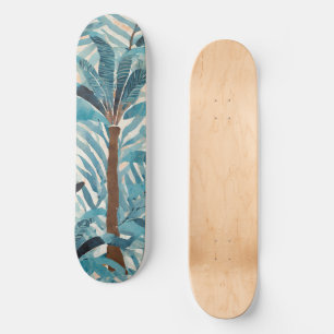 Tropical pattern skateboard
