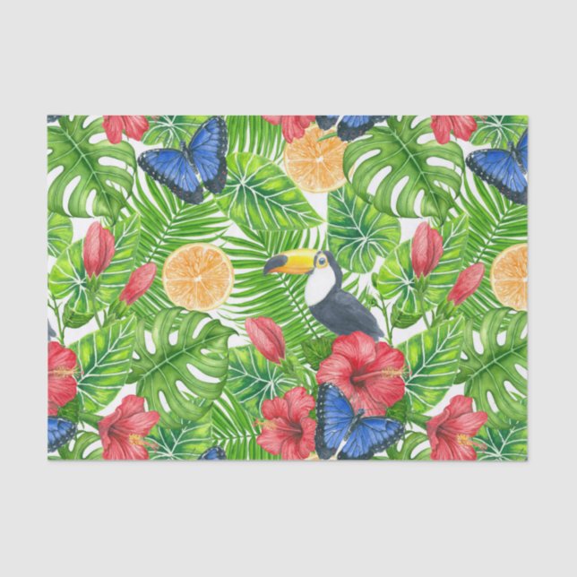 Tropical pattern tissue paper (Front)