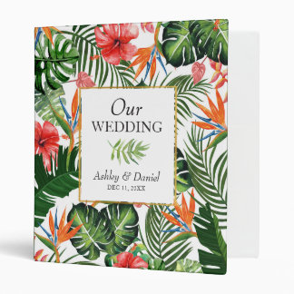 Tropical Pattern Wedding Binder & Album