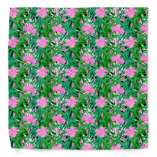 Tropical Pattern With Jungle Flowers Bandana