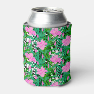Tropical Pattern With Jungle Flowers Can Cooler