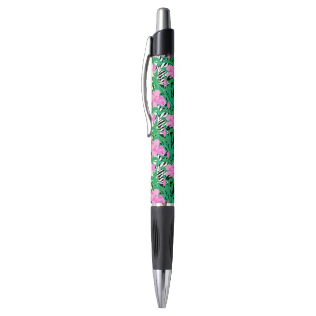 Tropical Pattern With Jungle Flowers Pen (Top (Vertical))
