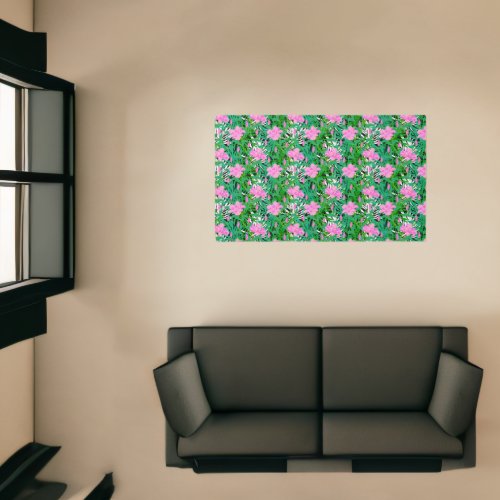 Tropical Pattern With Jungle Flowers Rug