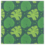 Tropical pattern with liana and monstera leaves  fabric
