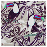 Tropical pattern with palm trees and birds. fabric