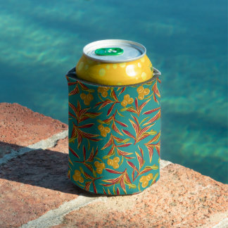 Tropical Pattern with Red and Yellow Leaves Can Cooler