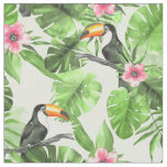 Tropical pattern with toucan fabric