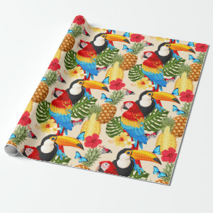 Tropical pattern wrapping paper