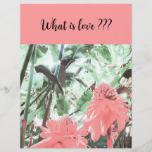 Tropical Peach Wedding Love