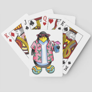 Tropical Penguin Poker Cards