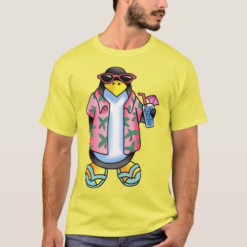 Tropical Penguin T_Shirt