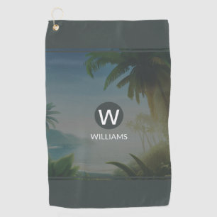 Tropical Personalized Golf Towel