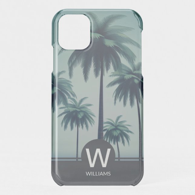 Tropical Personalized Monogram Phone Case (Back)