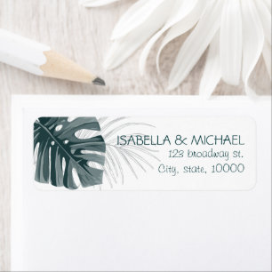 Tropical Personalized Wedding Address Label