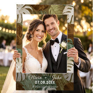 Tropical Petal Wedding Photo Booth Prop Luxurious Selfie Frame