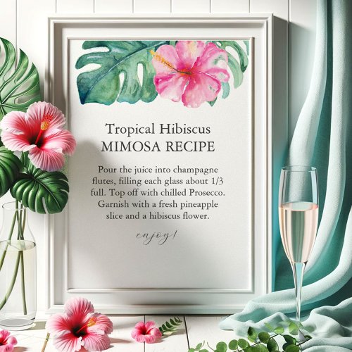 Tropical Petals and Prosecco Mimosa Sign