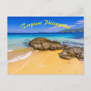 Tropical Philippines Sandy Beach Island Postcard