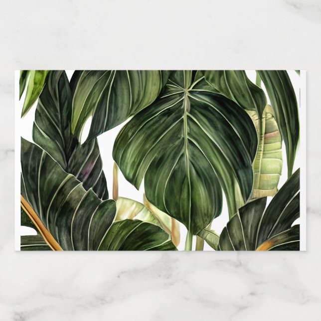 Tropical Philodendron in the Style of Jean Triptyc Envelope Liner (Design)