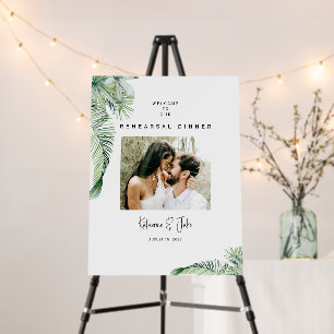 Tropical  Photo Rehearsal Dinner Welcome Sign