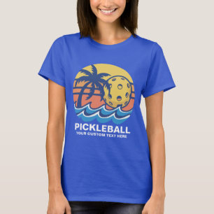 Tropical Pickleball Beach Design – Fun Custom T-Shirt