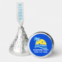 Tropical Pickleball Sun Party Treats Custom Text