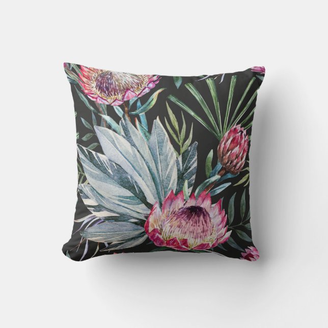 Tropical pillow (Black) (Front)