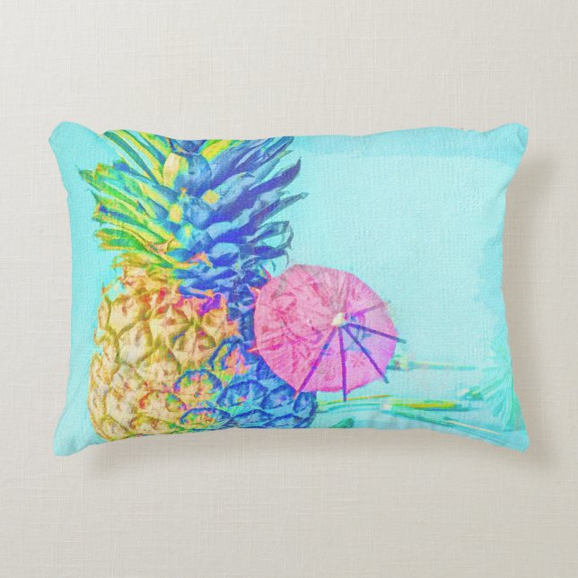 Tropical Pineapple Accent Pillow (Front)