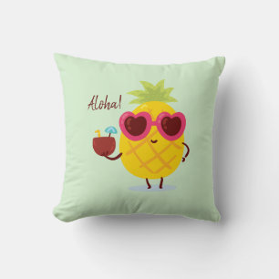 Tropical Pineapple Aloha Pineapple Decor Pillow