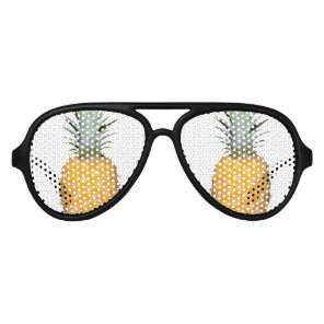 Tropical pineapple aviator sunglasses