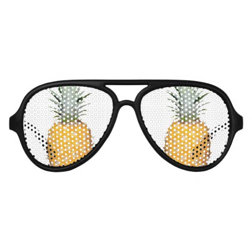 Tropical pineapple aviator sunglasses