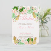 Tropical Pineapple Baby Shower Invitation (Standing Front)