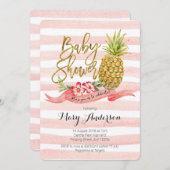 Tropical Pineapple Baby Shower Invitation (Front/Back)