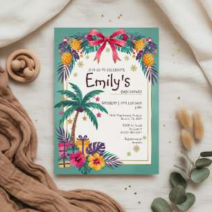 Tropical Pineapple Baby Shower Invitation