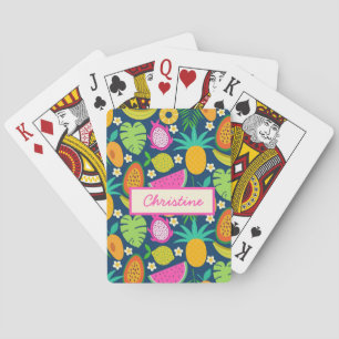 Tropical Pineapple Banana watermelon Fruits custom Poker Cards