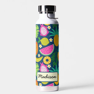 Tropical Pineapple Banana watermelon Fruits Custom Water Bottle