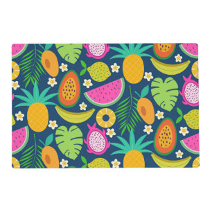 Tropical Pineapple Banana watermelon Fruits Placemat