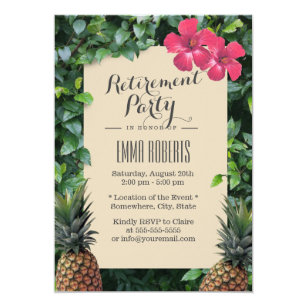 Retirement Invitations Hawaiian 5